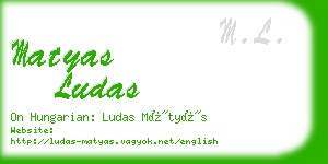 matyas ludas business card